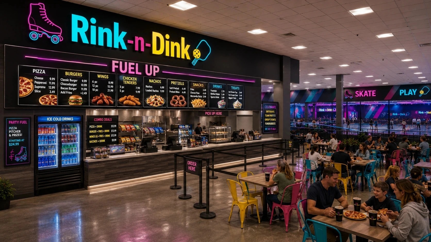 Rink-n-Dink Fuel Up concessions area