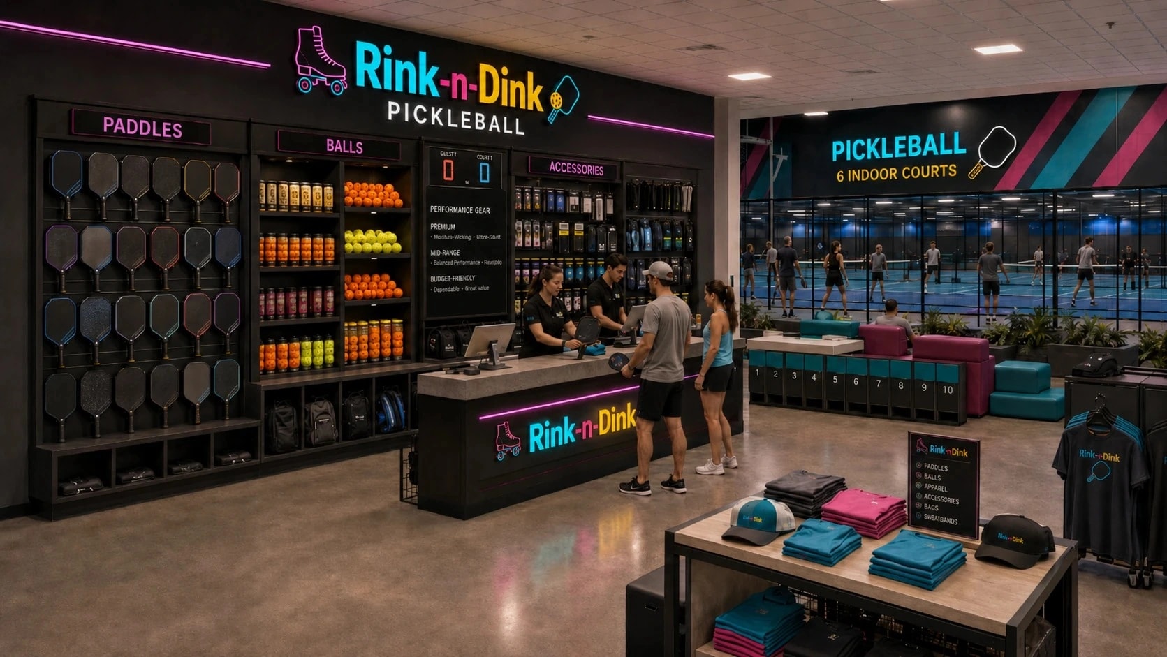 Rink-n-Dink pickleball rental and pro shop